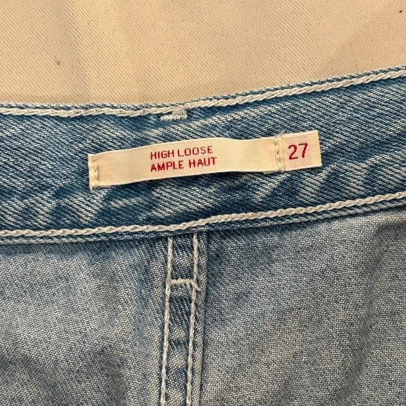 Levi’s High Loose Ample Haut Women’s Blue Jeans - Size 27 - Picture 8 of 14